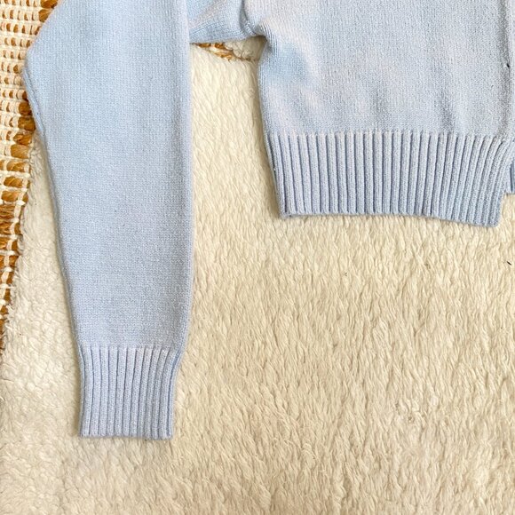 Luna Ivy Cropped Knit Sweater w/ Customizable Front – Size Small - Picture 3 of 9